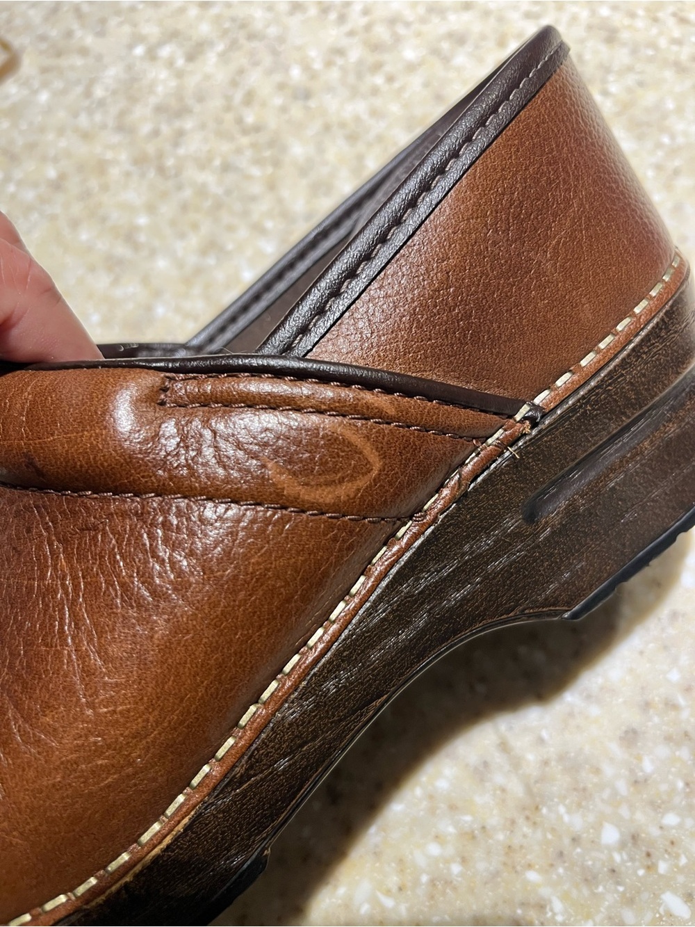 Dansko Brown Leather Slip-On Clogs 7.5 - Picture 7 of 10